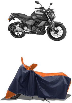 SUGASHRI Waterproof Two Wheeler Cover for Yamaha(FZ-FI BS6, Orange, Blue)