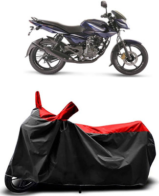 KEDIT Two Wheeler Cover for Bajaj(Discover 135, Red, Black)