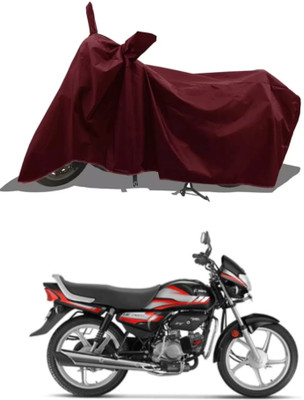 RAQTRO Two Wheeler Cover for Hero(HF Deluxe, Maroon)