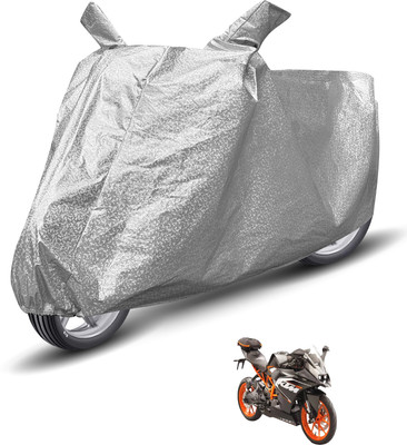 MOCKHE Waterproof Two Wheeler Cover for KTM(RC 200, Silver)