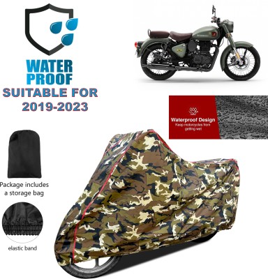 PAGORA Waterproof Two Wheeler Cover for Royal Enfield(Classic 350 Signals, Yellow)