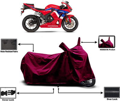 Amexride Two Wheeler Cover for Honda(CBR 600 RR, Maroon)