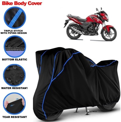 Grizzly Two Wheeler Cover for Honda(SR 160, Black, Blue)