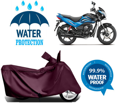 RTS COLLECTIONS Waterproof Two Wheeler Cover for Hero(MotoCorp Passion Pro, Maroon)