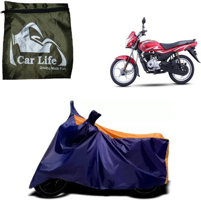 Car Life Two Wheeler Cover for Bajaj(Platina 110, Orange, Blue)