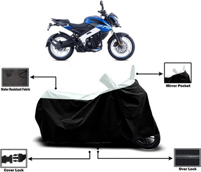 Amexride Two Wheeler Cover for Bajaj(Pulsar 200 NS DTS-i, White)