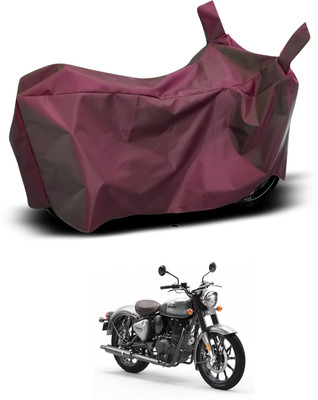 PAGORA Waterproof Two Wheeler Cover for Royal Enfield(Classic Gunmetal, Maroon)