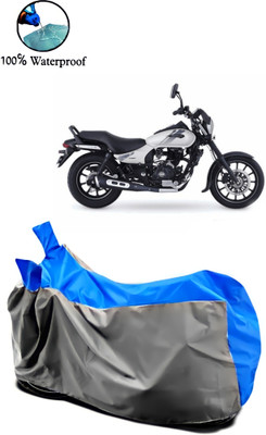 Autofly Waterproof Two Wheeler Cover for Bajaj(Avenger Street 220, Grey, Blue)