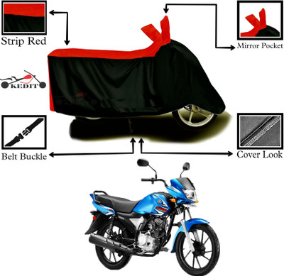 Aveek Two Wheeler Cover for Yamaha(Saluto, Red, Black)