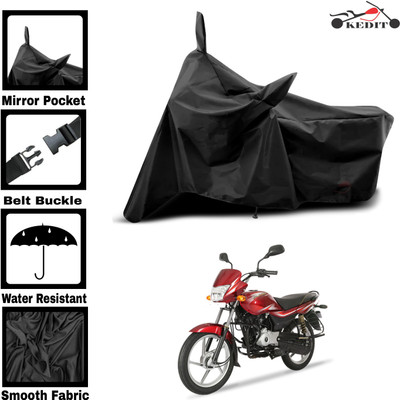 KEDIT Two Wheeler Cover for Bajaj(Platina 125, Black)