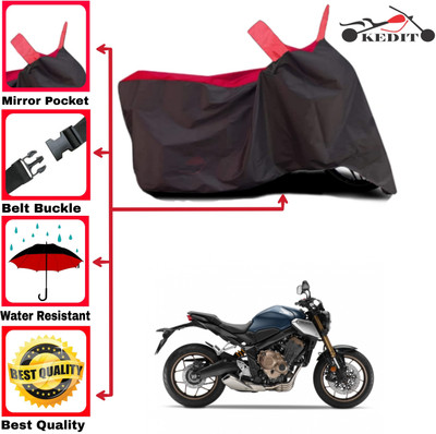 KEDIT Two Wheeler Cover for Honda(CBR 650F, Red, Black)