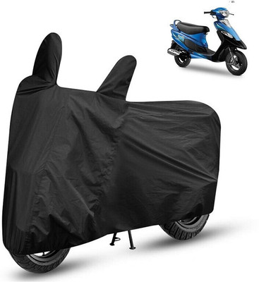 SK AUTO Waterproof Two Wheeler Cover for TVS(Scooty Pep+, Black)