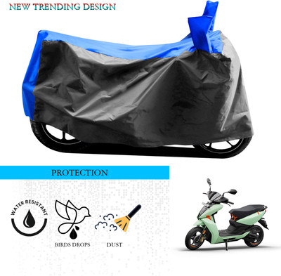 SnehaSales Waterproof Two Wheeler Cover for Ather(450 X, Grey, Blue)