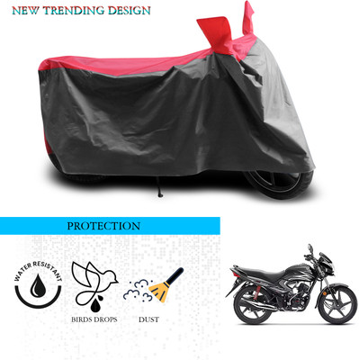 ANTHUB Waterproof Two Wheeler Cover for Honda(Dream Yuga, Grey, Red)