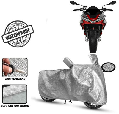 Autoinnovation Waterproof Two Wheeler Cover for Aprilia(Silver)
