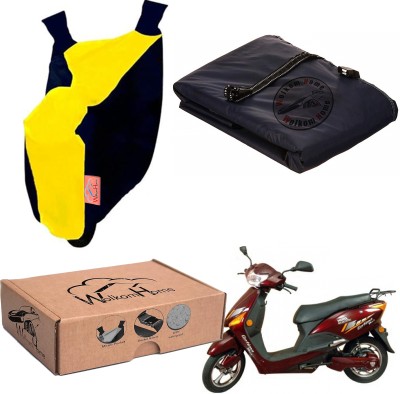 WolkomHome Waterproof Two Wheeler Cover for Hero(Yellow, Blue)