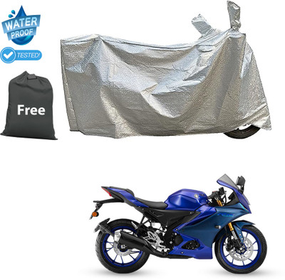 GOSHIV-car and bike accessories Waterproof Two Wheeler Cover for Yamaha(Silver)