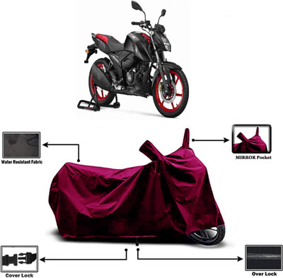 Amexride Two Wheeler Cover for TVS(Apache RTR 160, Maroon)