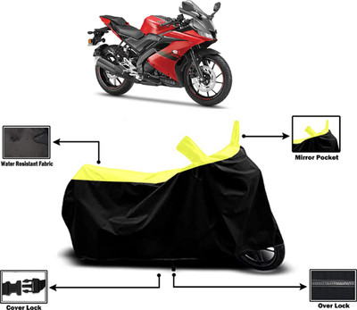 Amexride Two Wheeler Cover for Yamaha(YZF-R15 V3 New BS6, Yellow)