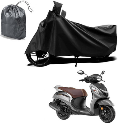 Autoinnovation Waterproof Two Wheeler Cover for Yamaha(Fascino 125, Black)