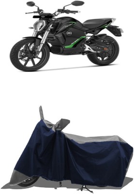 SUGASHRI Waterproof Two Wheeler Cover for Revolt(RV 300, Grey, Blue)