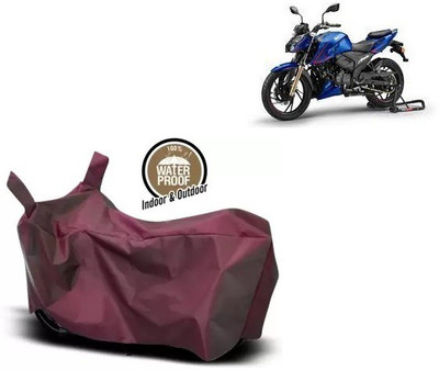 OliverX Waterproof Two Wheeler Cover for TVS(Apache RTR 200, Maroon)