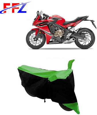 FFZ Two Wheeler Cover for Honda(CBR 650F, Black, Green)