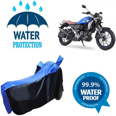 Mdstar Waterproof Two Wheeler Cover for Yamaha(FZ-X, Blue, Black)