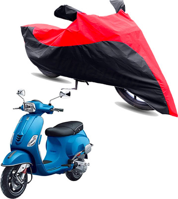 Motodreka Two Wheeler Cover for Piaggio(Vespa SXL 125, Red, Black)