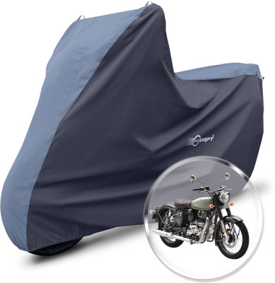 Neodrift Two Wheeler Cover for Royal Enfield(Classic 350, Blue, Black)