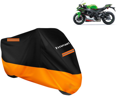 Horseyaart Waterproof Two Wheeler Cover for Kawasaki(Ninja ZX 10R BS6, Orange)