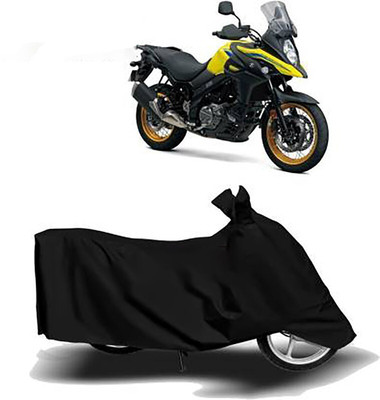 Mdstar Waterproof Two Wheeler Cover for Suzuki(V-Strom 650 XT, Black)