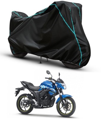 brandroofz Waterproof Two Wheeler Cover for Suzuki(Gixxer, Black, Blue)