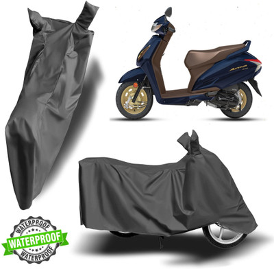 ROYAL AUTO MART Waterproof Two Wheeler Cover for Honda(Activa 6G, Grey)