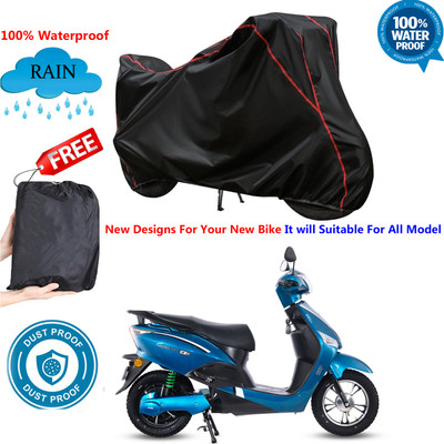 AUTOCAD Waterproof Two Wheeler Cover for Hero(Electric Optima BS6, Black)