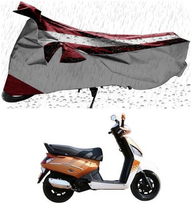 RWT Two Wheeler Cover for Mahindra(Gusto 125, Maroon, Silver)