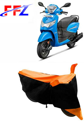 FFZ Waterproof Two Wheeler Cover for Hero(MotoCorp Pleasure Plus, Black, Orange)