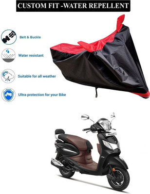 CODOKI Waterproof Two Wheeler Cover for Hero(Pleasure Plus, Red, Black)