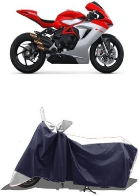 RAAMKM Two Wheeler Cover for Hero, Honda, Bajaj, TVS, Yamaha(Pep Plus, White, Black)
