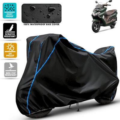 AutoGalaxy Waterproof Two Wheeler Cover for Suzuki(Burgman Street, Black, Blue)