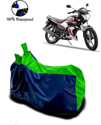 Autofly Waterproof Two Wheeler Cover for Yamaha(SS 125, Blue, Green)