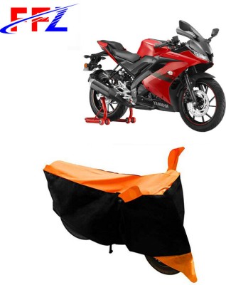 FFZ Waterproof Two Wheeler Cover for Yamaha(YZF R15 V3.0, Black, Orange)