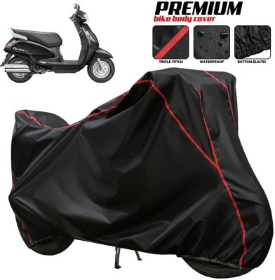 xodi Two Wheeler Cover for Suzuki(New Access 125, Black, Red, Multicolor)