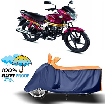 ROYAL AUTO MART Waterproof Two Wheeler Cover for Mahindra(Centuro, Orange, Blue)