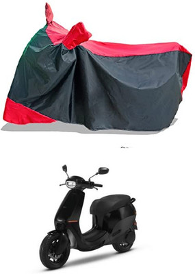 smwzxyu Waterproof Two Wheeler Cover for Ola(Scooty, Red, Black)