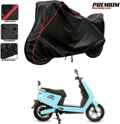 DeepShakshi AUTOMOTIVE Waterproof Two Wheeler Cover for Hero(Electric E-Sprint, Black, Red)