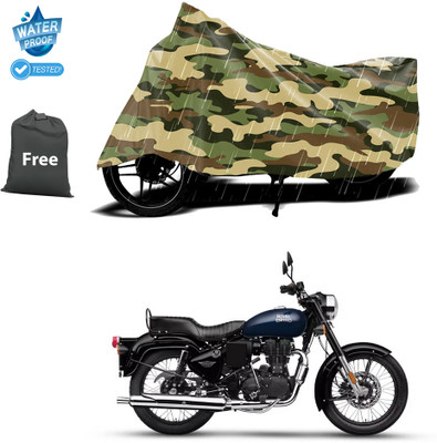 CODOKI Waterproof Two Wheeler Cover for Royal Enfield(Bullet Electra Twinspark, Yellow)