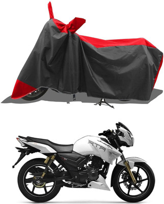 KEDIT Two Wheeler Cover for TVS(Apache RTR 180, Red, Black)