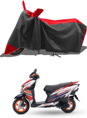 MMSSTAR Waterproof Two Wheeler Cover for Honda(Scooty, Red, Black)