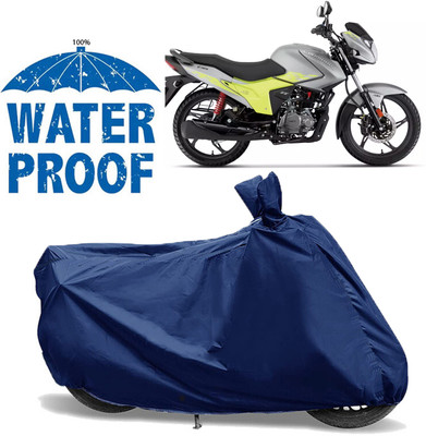 AUTOCAD Waterproof Two Wheeler Cover for Hero(Glamour Blaze, Blue)